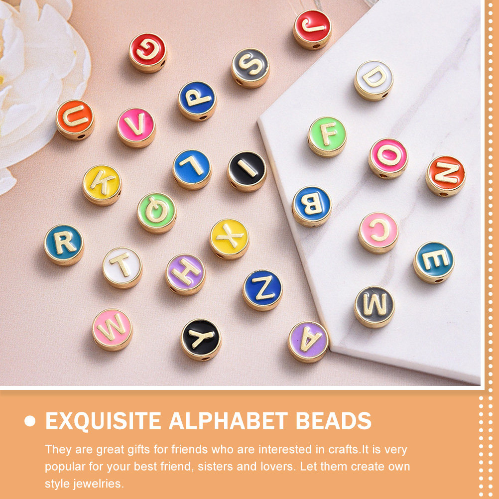 26Pcs Decorative Letter Beads  - Jewelry Making Ideas With Beads review and price