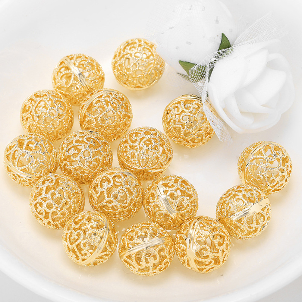 10Pcs 12Mm Gold Plated Loose B - Jewelry Making Ideas With Beads review and price