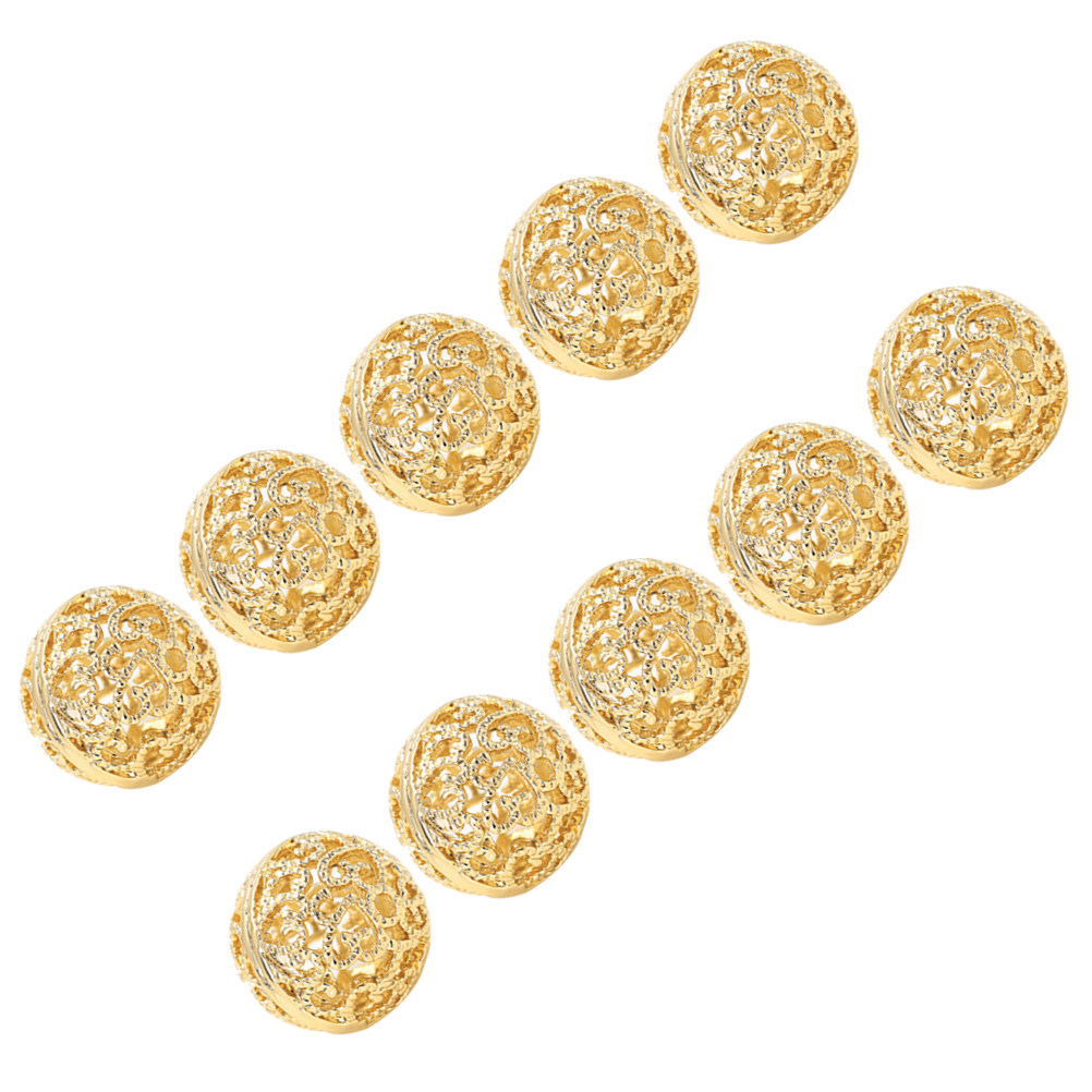 10Pcs 12Mm Gold Plated Loose B - Jewelry Making Ideas With Beads review and price