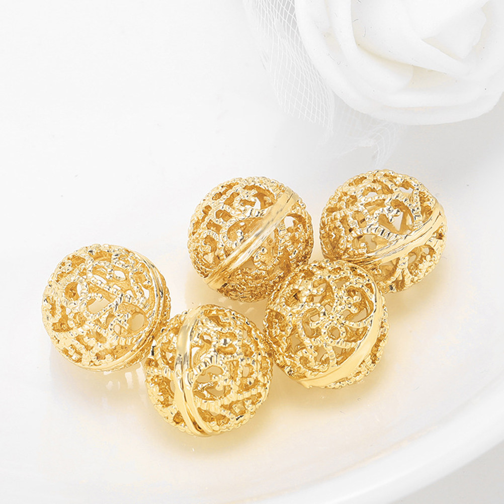 10Pcs 12Mm Gold Plated Loose B - Jewelry Making Ideas With Beads review and price