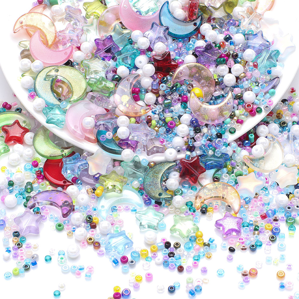 45g Mixed Star Moon Crystal Gl - Crystal Bead Mix review and price