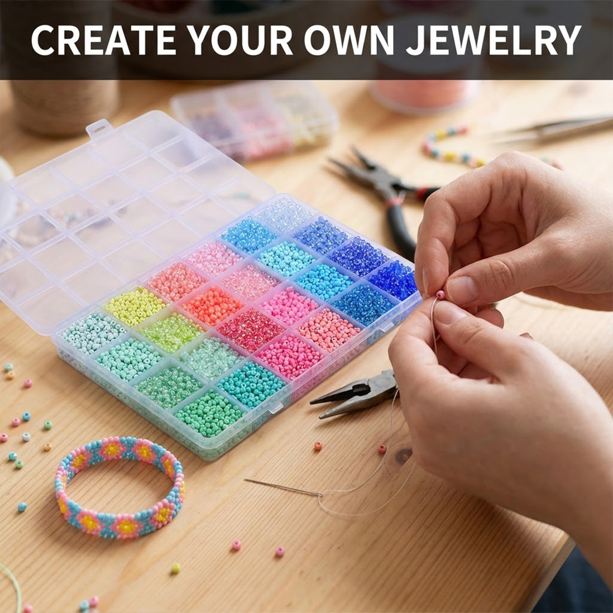 5200pcs 3mm Glass Seed Beads K - Jewelry Making Tutorials review and price