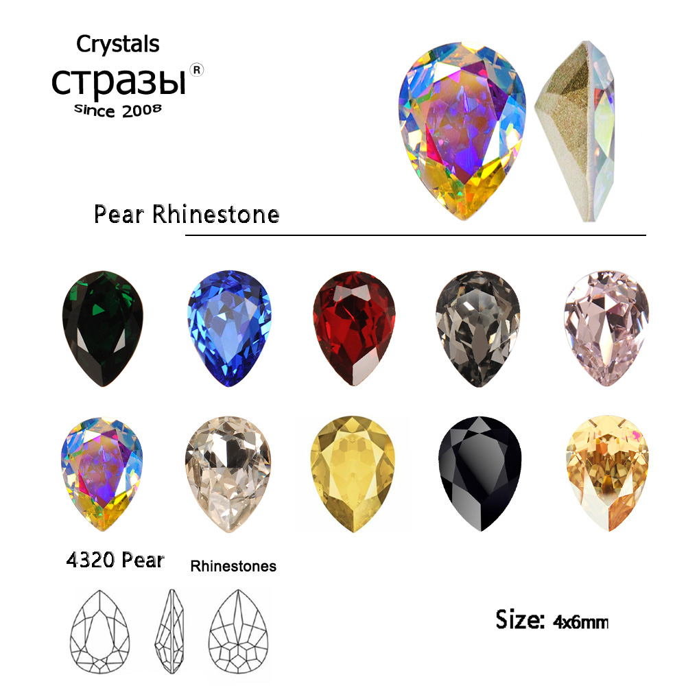 10PCS 4x6mm Pear Crystal Glitt - Crystal Bead Mix review and price