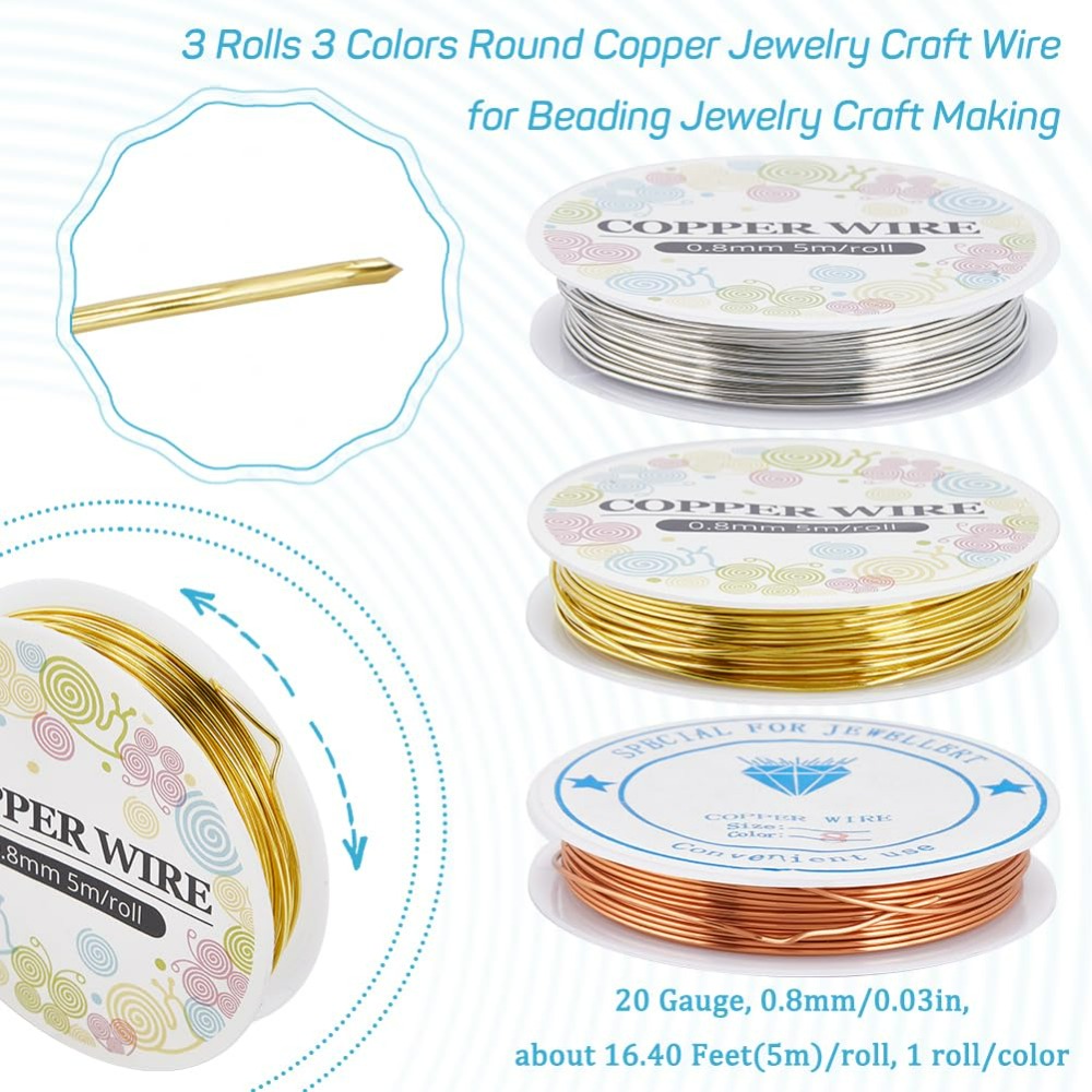 12.8M Copper Jewelry Wire 0.8m - Jewelry Making Tutorials review and price