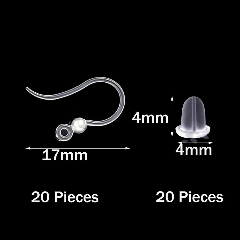 40pcs Clear Plastic Earring Ho - Jewelry Making Yarn review and price