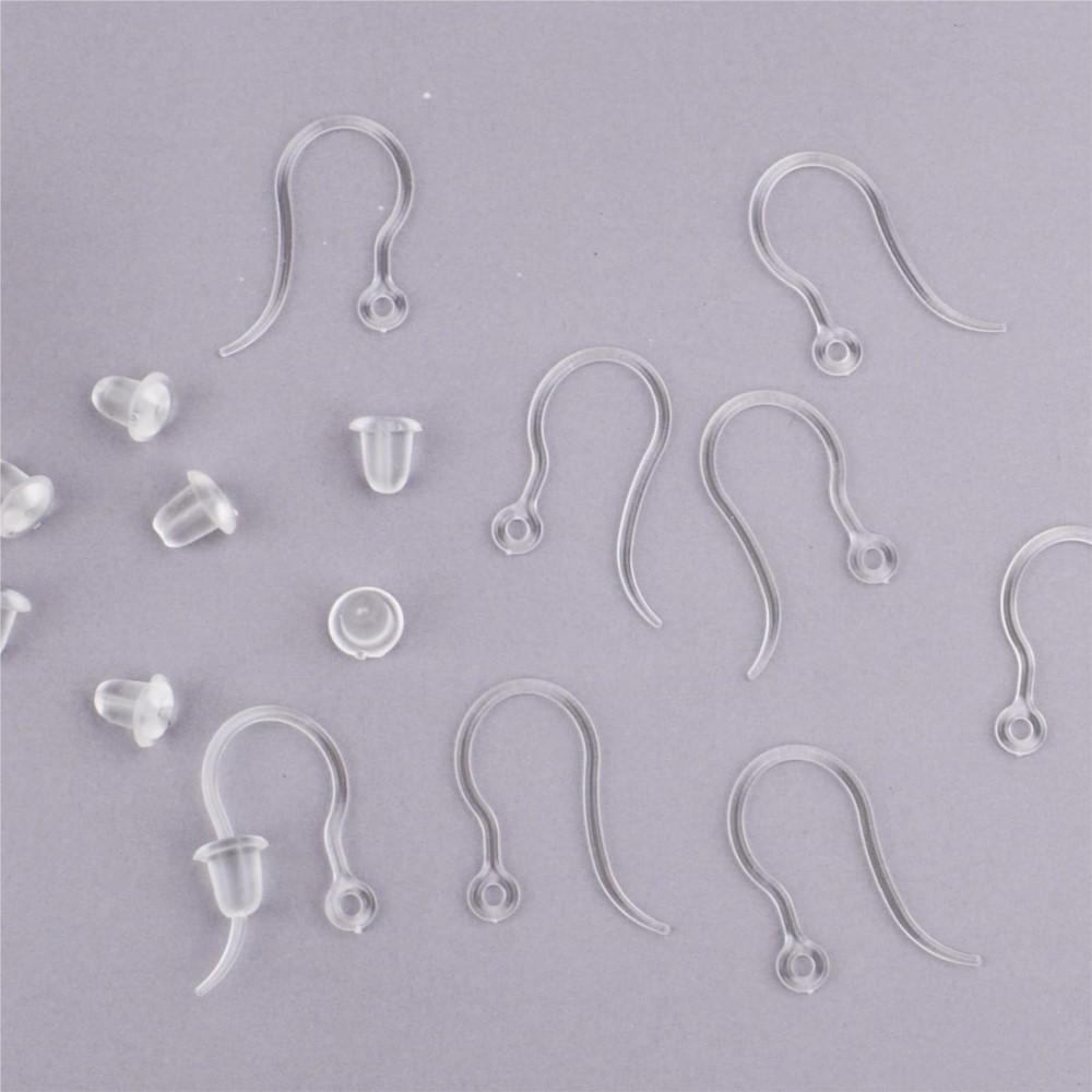 40pcs Clear Plastic Earring Ho - Jewelry Making Yarn review and price